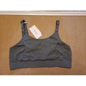Momcozy Nursing Pumping Bra Hands Free Women Size Large Gray New